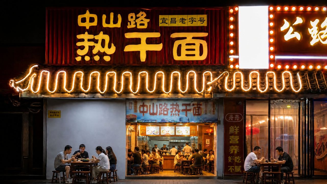 中山路热干面店面门头